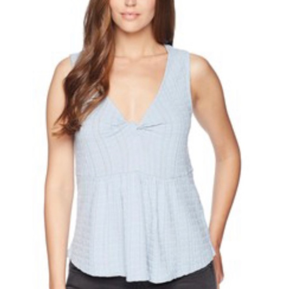 LUCKY BRAND! NWT Front Knot Peplum Top